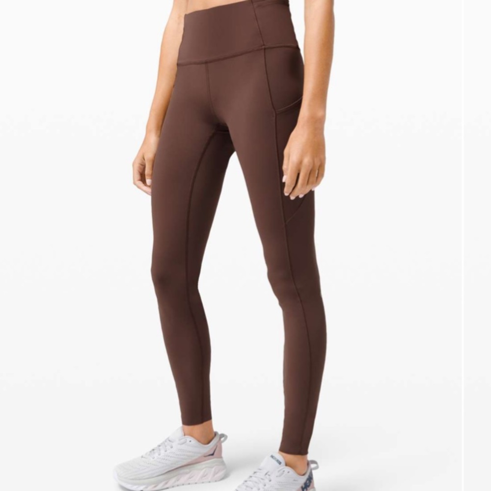 Lululemon Fast & Free 25” Leggings - Brown Earth Size 8